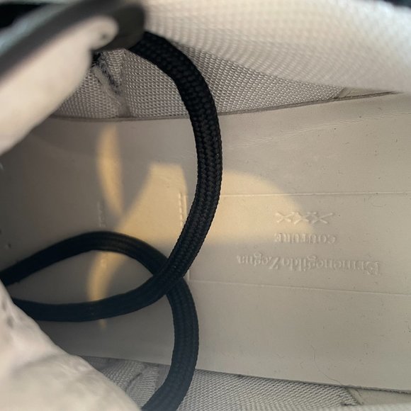 Ermenegildo Zegna Couture Leather Sneakers Shoes Black US Italy - Picture 6 of 10